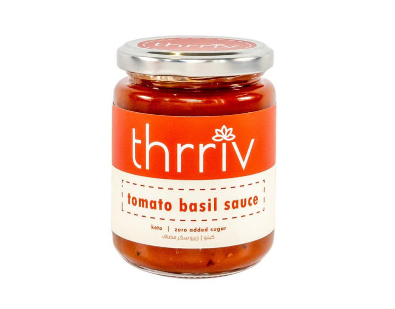 THRRIV Keto Tomato & Basil Sauce, 200g - Sugar Free, Ketogenic, Vegan