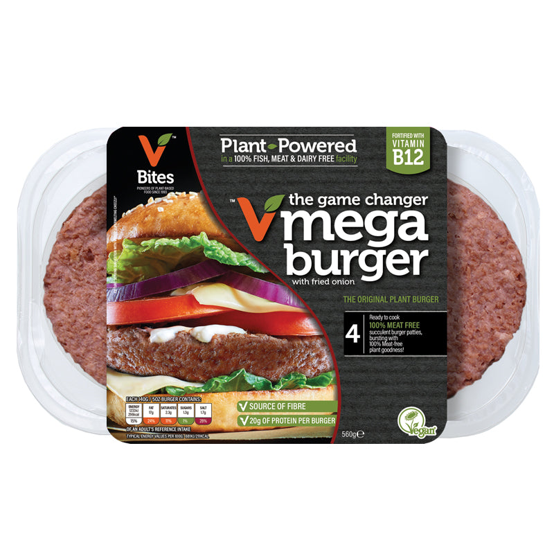 V BITES Plant Powered The Game Changer Mega Burger, 560g