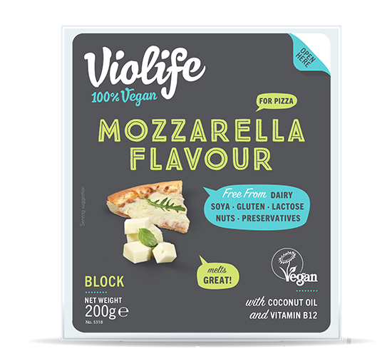 VIOLIFE Mozzarella Flavour Cheese Block, 200g