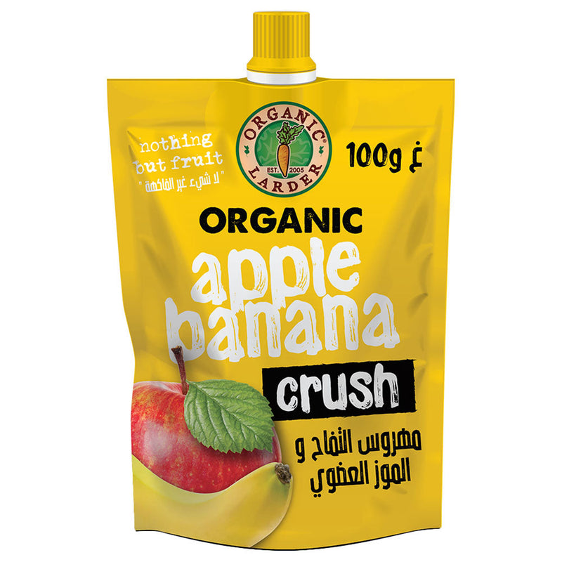 ORGANIC LARDER Apple Banana Crush, 100g - Organic, Natural
