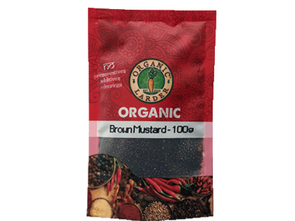 ORGANIC LARDER Brown Mustard Seeds, 100g - Organic