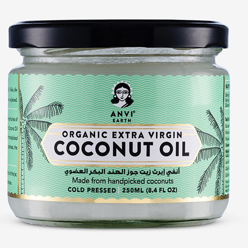 ANVI EARTH Organic Extra Virgin Coconut Oil, 250ml