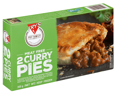 FRY'S Meat Free 2 Curry Pies, 350g