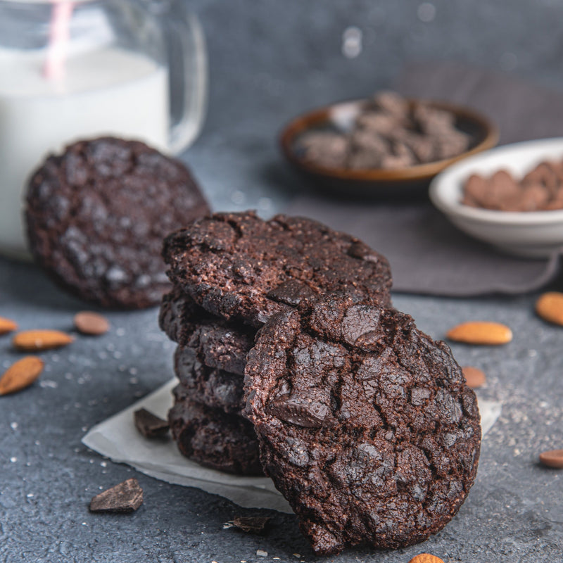 CARAMALIZE Double Chocolate Vegan Cookies - Pack Of 12