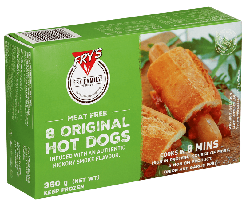 FRY'S Meat Free 8 Original Hotdogs, 360g