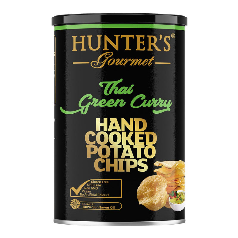 HUNTER'S GOURMET Hand Cooked Potato Chips - Thai Green Curry, 150g