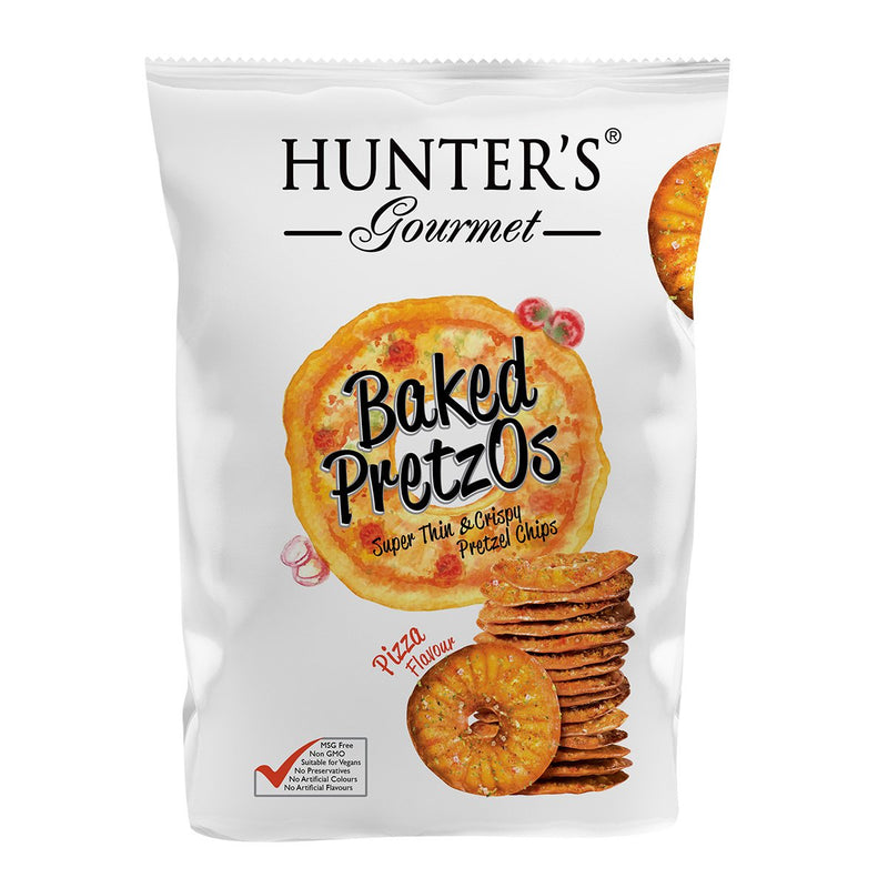 HUNTER'S GOURMET Baked Pretzos - Pizza Flavour, 160g
