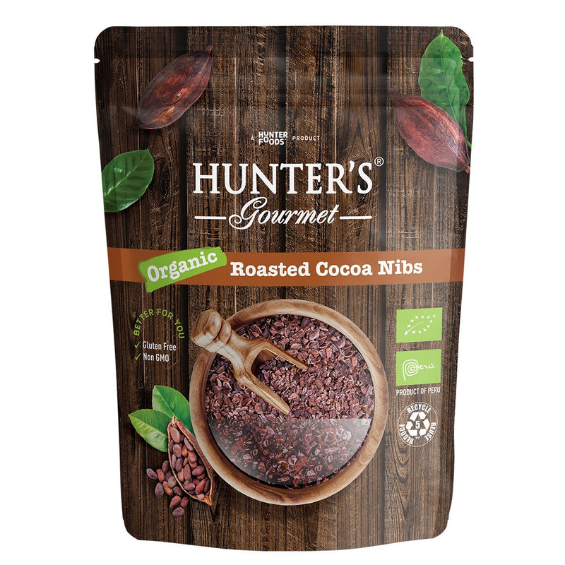HUNTER'S GOURMET Organic Roasted Cocoa Nibs, 300g