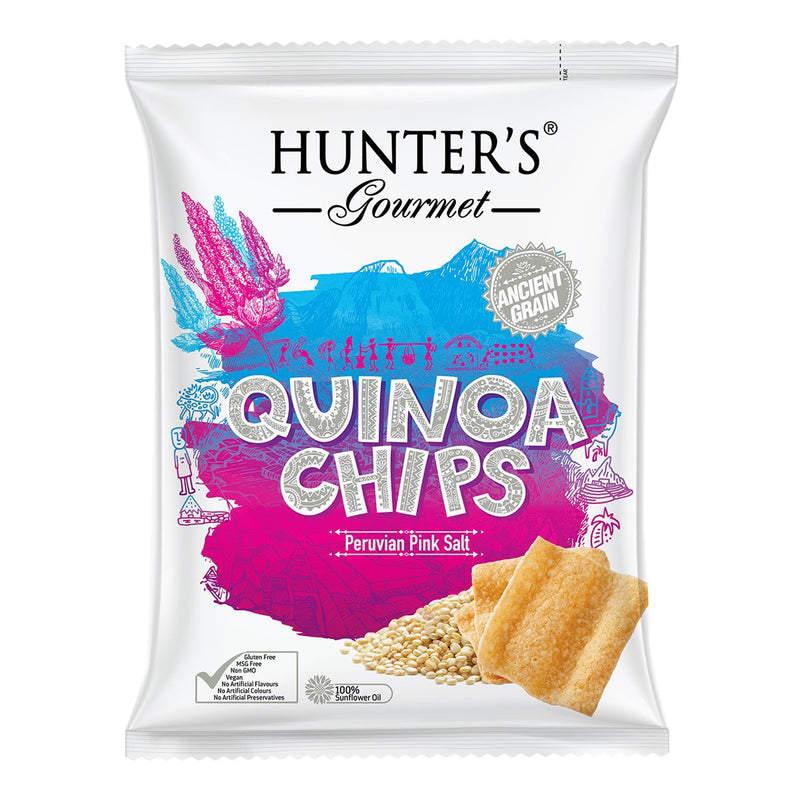 HUNTER'S GOURMET Quinoa Chips - Peruvian Pink Salt, 75g
