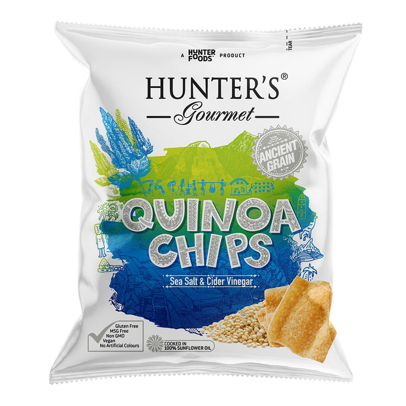 HUNTER'S GOURMET Quinoa Chips - Sea Salt & Cider Vinegar, 28g