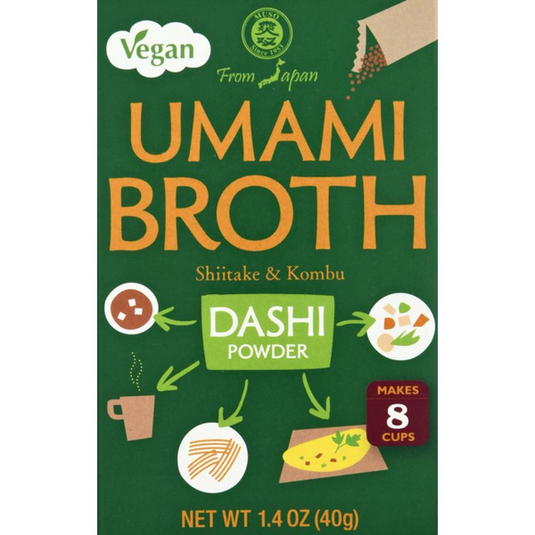 MUSO Umami Broth Dashi Powder - Shiitake, Kombu, 40g, Organic, Vegan, Non GMO
