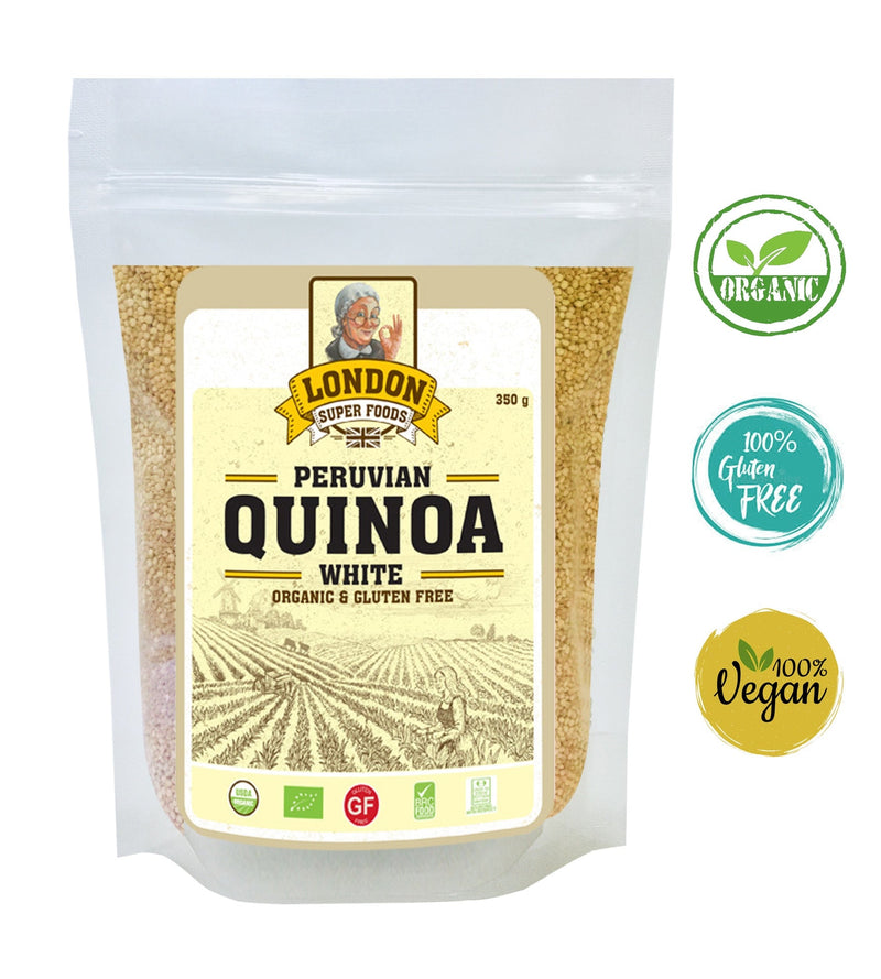 LONDON SUPER FOODS Organic Peruvian White Quinoa, 350g