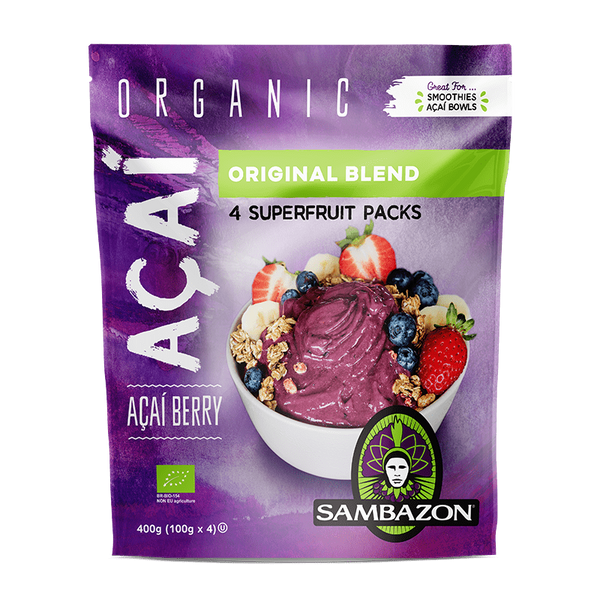 SAMBAZON Organic Original Blend Acai Pack of 4 Vegan Dairy