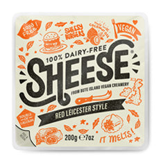 SHEESE Vegan Creamy Cheese Red Leicester Block, 200g