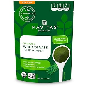 NAVITAS ORGANICS Wheatgrass Juice Powder, 28g