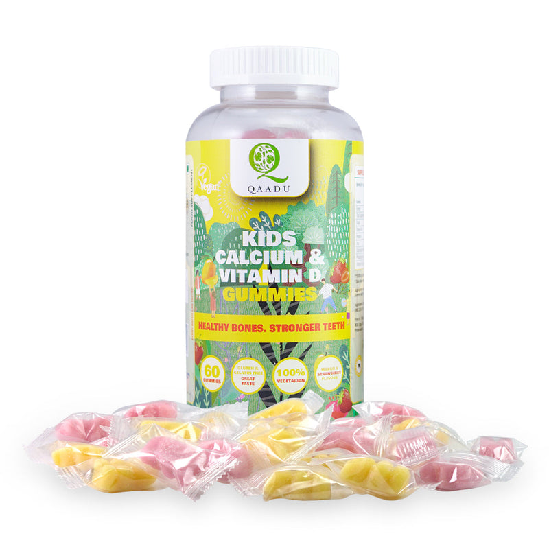 QAADU Kids Calcium & Vitamin D Gummies, 300g